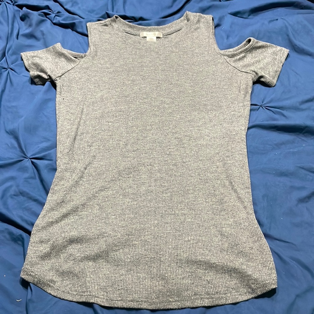 Bozzolo Gray Off The Shoulder Top